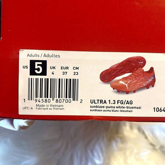 PUMA Ultra 1.3 FG/ AG Sunblaze Soccer Cleats shoes Men's Size 5 New - Picture 10 of 11